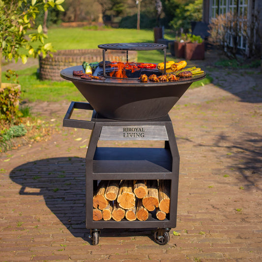 BBQ Plancha Grill Maestro Smokeless XXL Ø80cm Blackline - Rauchlose Plancha