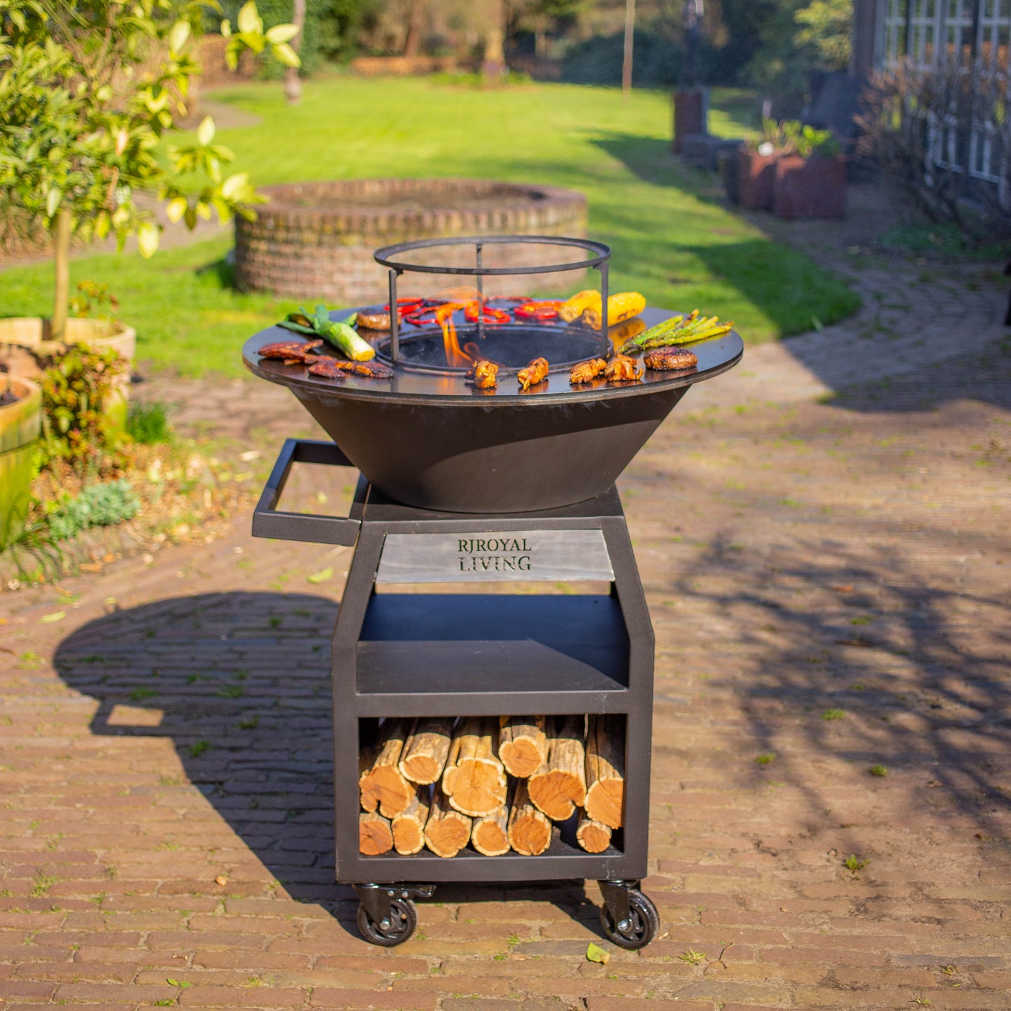 BBQ Plancha Grill Maestro Smokeless XXL Ø80cm Blackline - Rauchlose Plancha