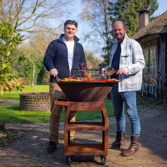 BBQ Plancha Grill Maestro Smokeless XXL Ø80cm Cortenstahl - Rauchlose Plancha