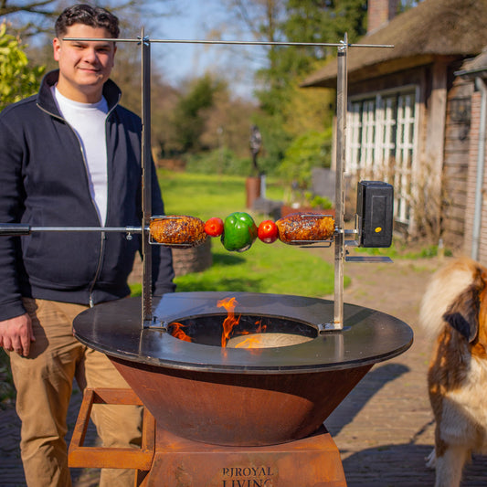 BBQ Plancha Rotisserie Set mit Motor (304 Edelstahl)