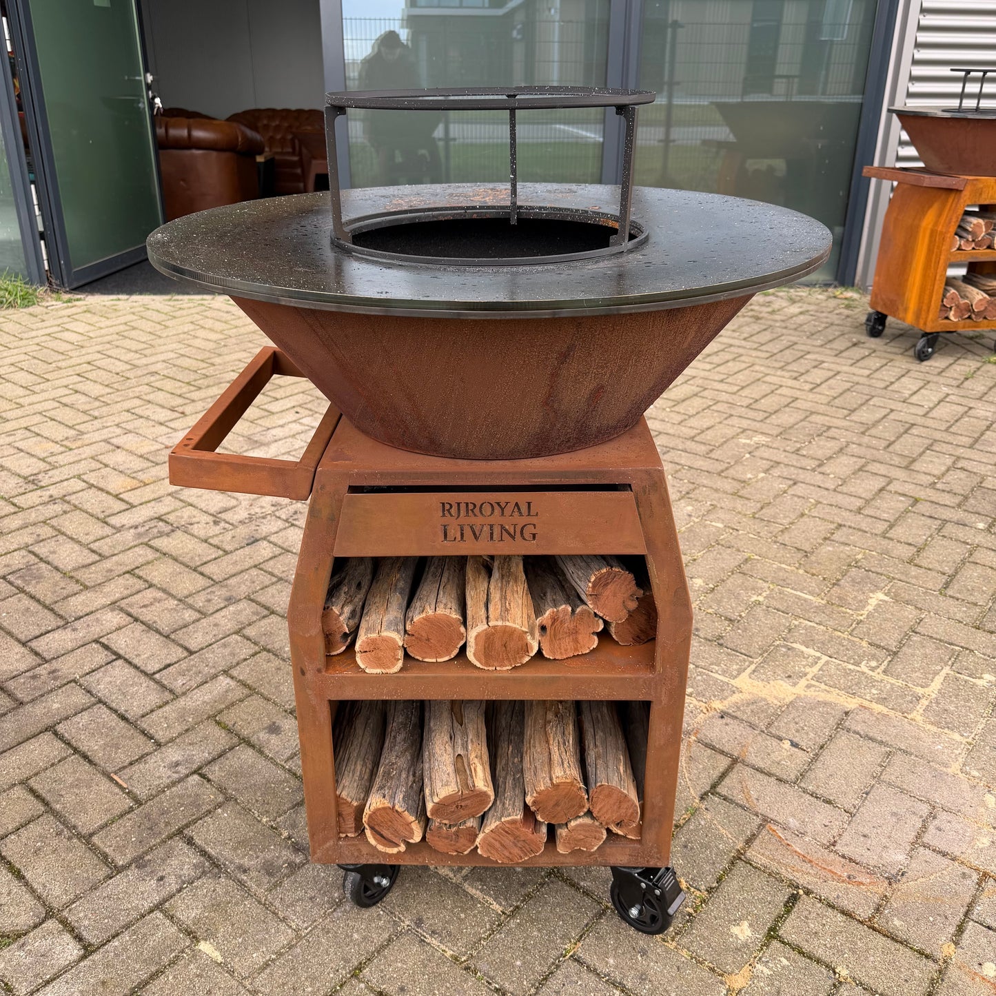 BBQ Plancha Grill Maestro Smokeless XXL Ø80cm Cortenstahl - Rauchlose Plancha