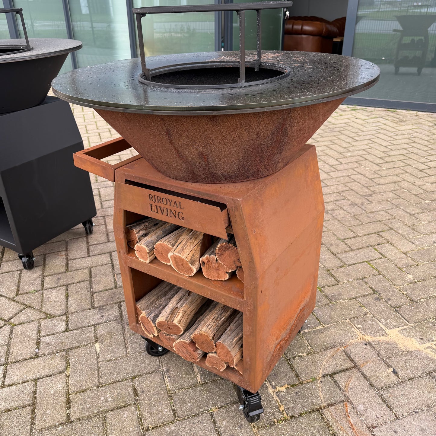 BBQ Plancha Grill Maestro Smokeless XXL Ø80cm Cortenstahl - Rauchlose Plancha