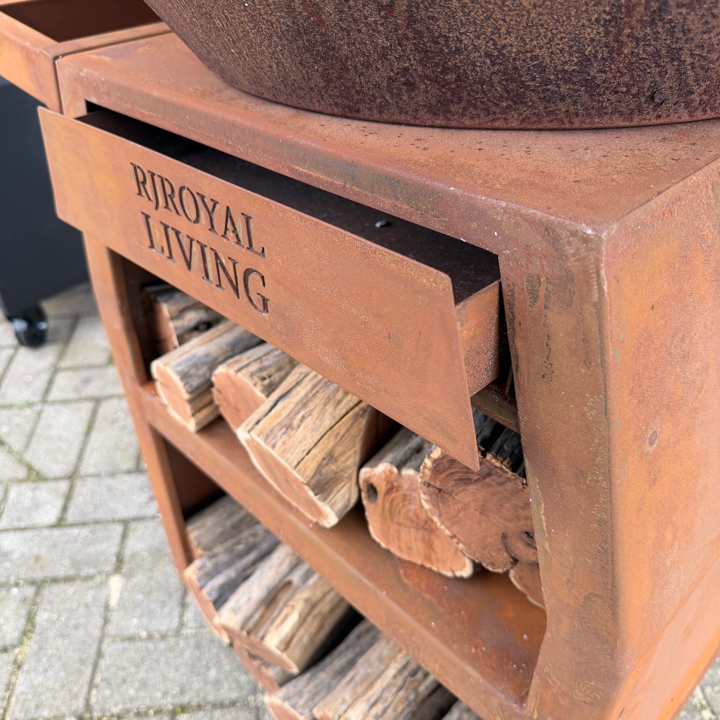 BBQ Plancha Grill Maestro Smokeless XXL Ø80cm Cortenstahl - Rauchlose Plancha