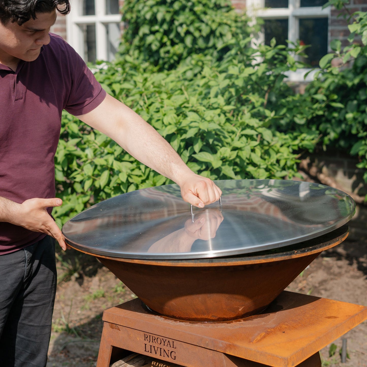 Edelstahl 304 BBQ Plancha 70cm Abdeckplatte