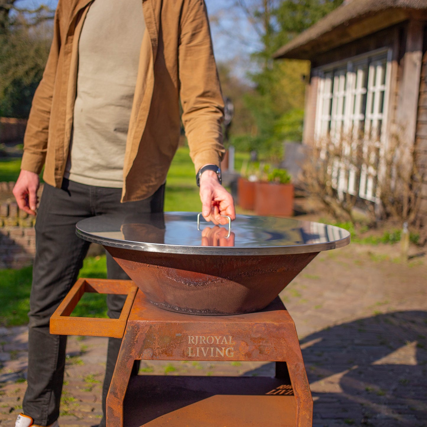 Edelstahl 304 BBQ Plancha 70cm Abdeckplatte