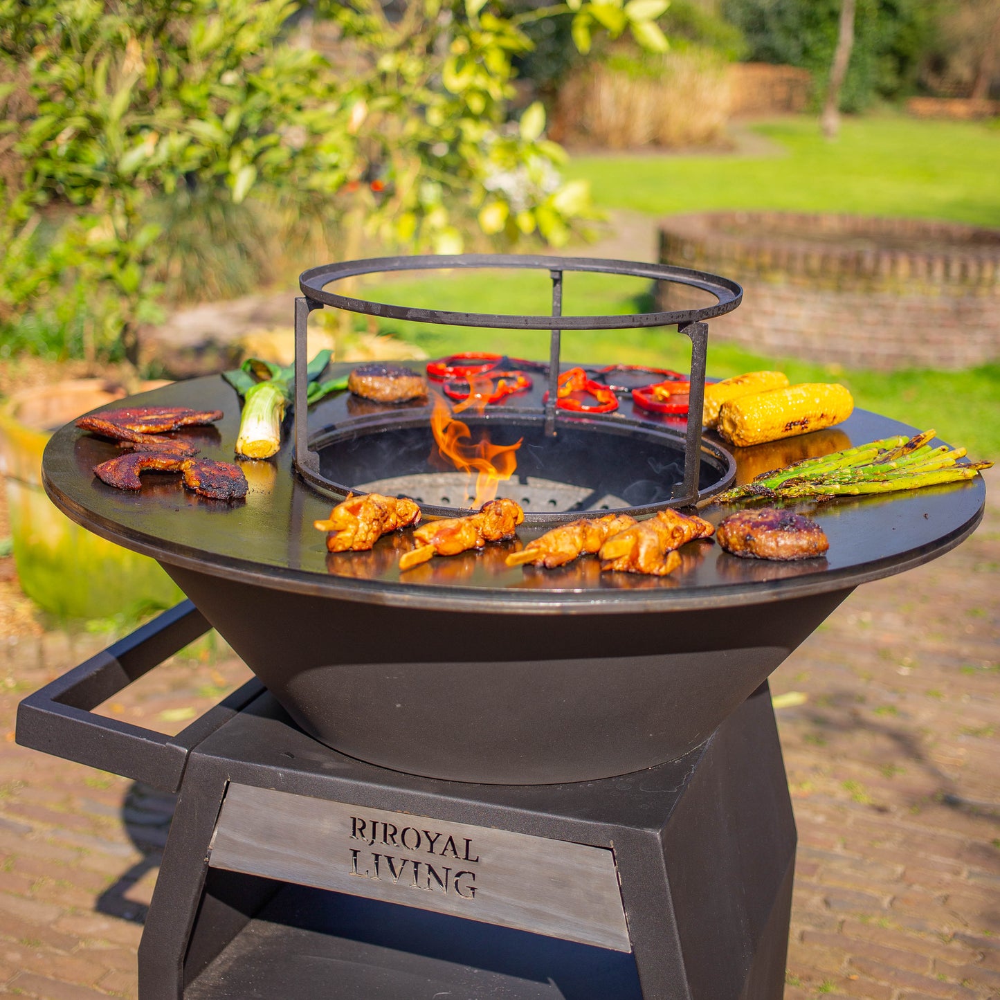 BBQ Plancha Grill Maestro Smokeless XXL Ø80cm Blackline - Rauchlose Plancha