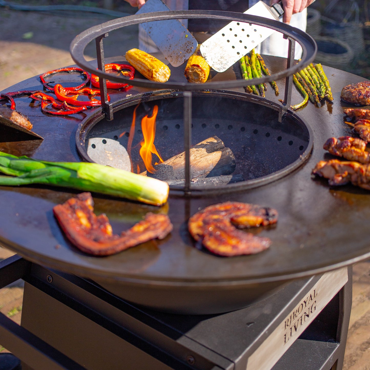 BBQ Plancha Grill Maestro Smokeless XXL Ø80cm Blackline - Rauchlose Plancha