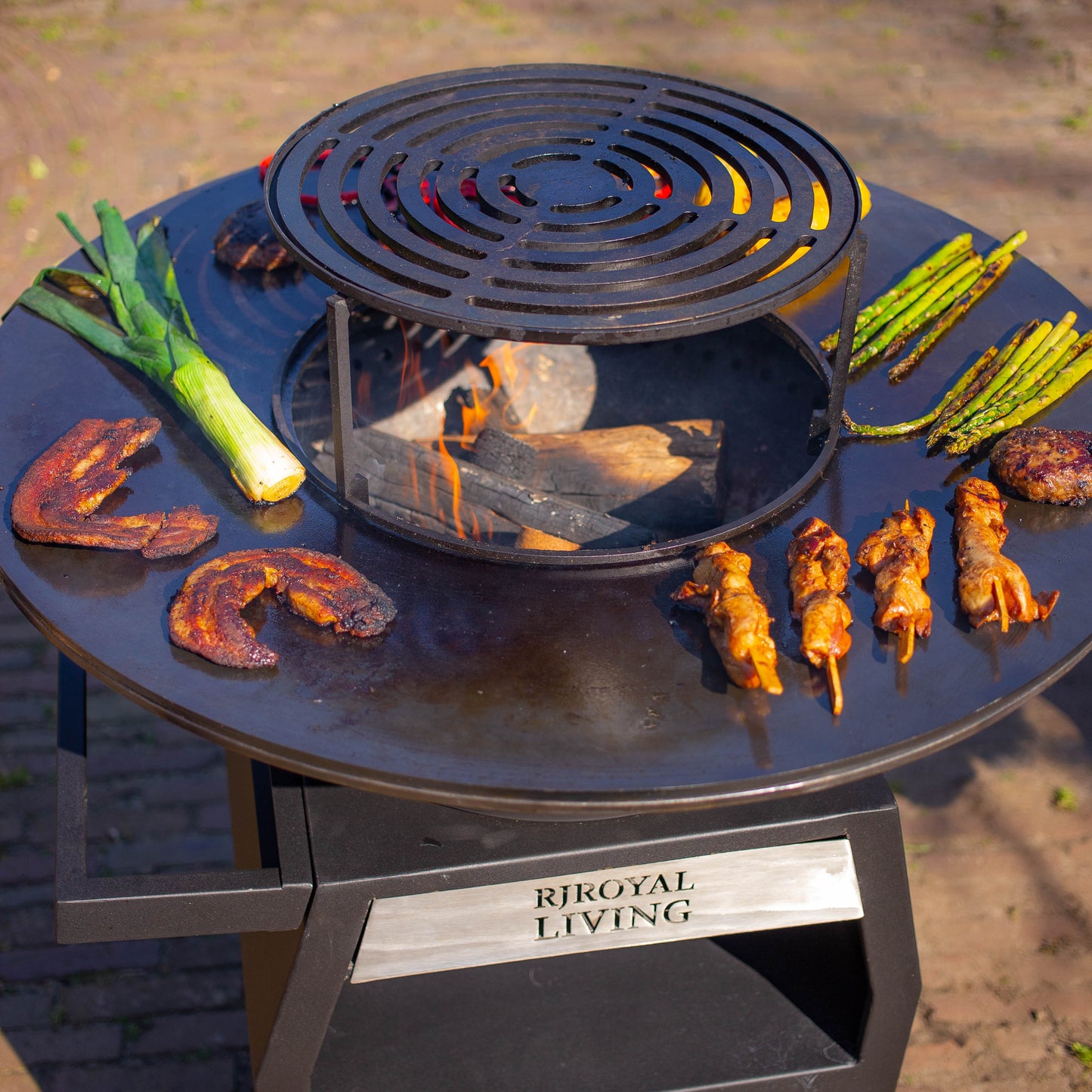 BBQ Plancha Grill Maestro Smokeless XXL Ø80cm Blackline - Rauchlose Plancha
