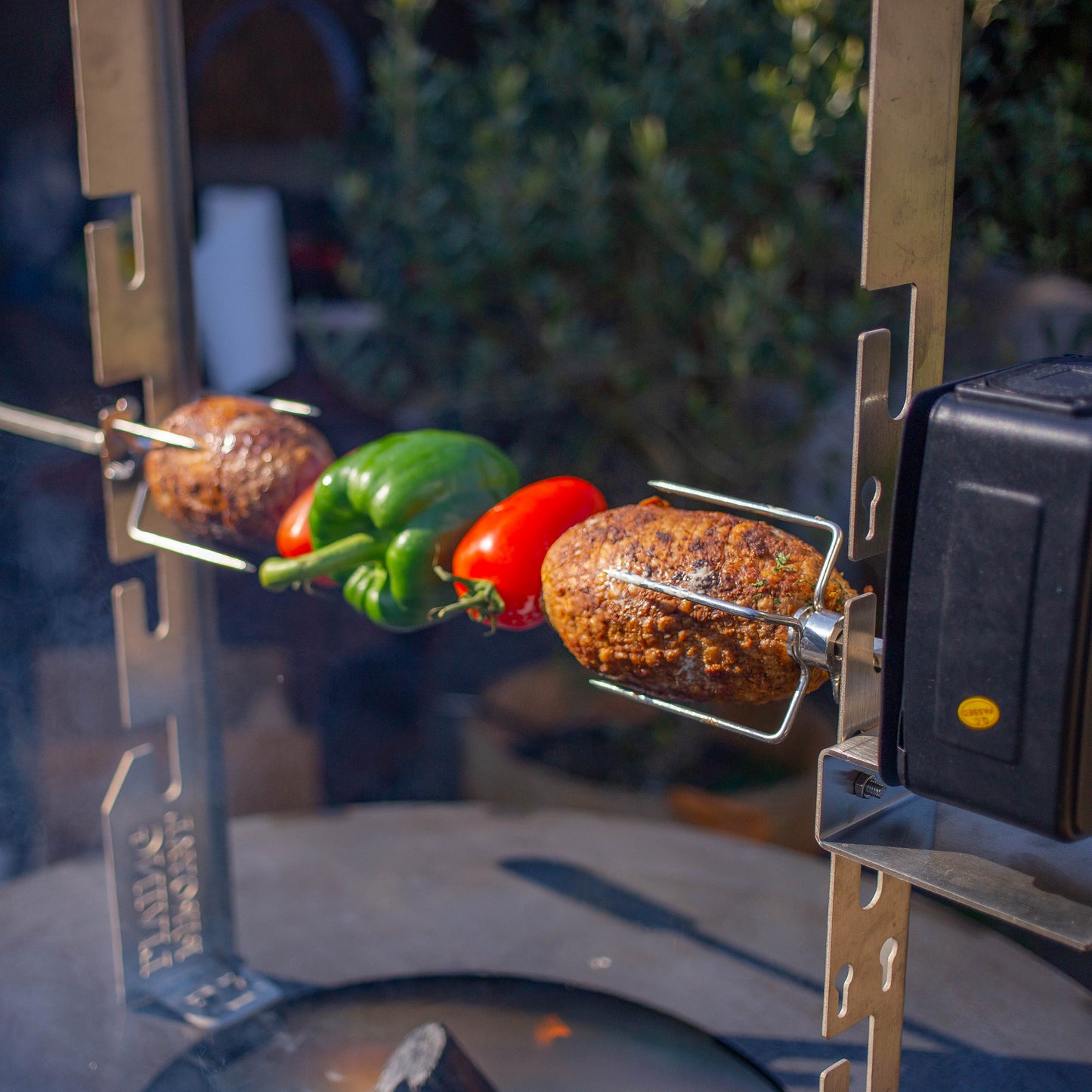 BBQ Plancha Rotisserie Set mit Motor (304 Edelstahl)